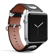 Load image into Gallery viewer, S-Type iWatch Leather Strap Printing Wristbands for Apple Watch 4/3/2/1 Sport Series (42mm) - Kathmandu Nepal Full Moon Night Skyline Silhouette Design City
