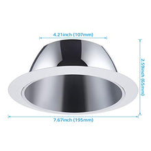 Load image into Gallery viewer, Torchstar 6 Inch Recessed Can Light Trim With Aluminum Reflector, For 6 Inch Recessed Can, Detachabl
