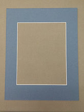 Load image into Gallery viewer, 24x36 Baltic Blue Picture Mats with White Core, Bevel Cut for 20x30 Pictures
