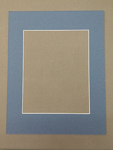 24x36 Baltic Blue Picture Mats with White Core, Bevel Cut for 20x30 Pictures