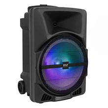 Load image into Gallery viewer, Pyle Wireless Portable PA Speaker System - 800W Powered Bluetooth Indoor &amp; Outdoor DJ Stereo Loudspeaker with MP3 AUX 3.5mm Input, Flashing Party Light &amp; FM Radio-PPHP1244B

