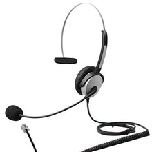 Load image into Gallery viewer, 4Call K500KM Corded RJ Telephone Headset with NC Mic for Snom 320 870 Panasonic KX-T Avaya Cisco Grandstream GXP1400 GXP2140 GXV3275 Yealink SIP-T19P T48G Altigen Cortelco &amp; Huawei Office IP Phones
