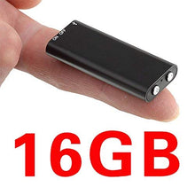 Load image into Gallery viewer, Digital Voice Recorder Mini Voice Recorder with 16GB USB Flash Drive and Mp3 Function/170 Hours Recording Capacity Black Small Audio Dictaphone for Meetings and Transfer Files
