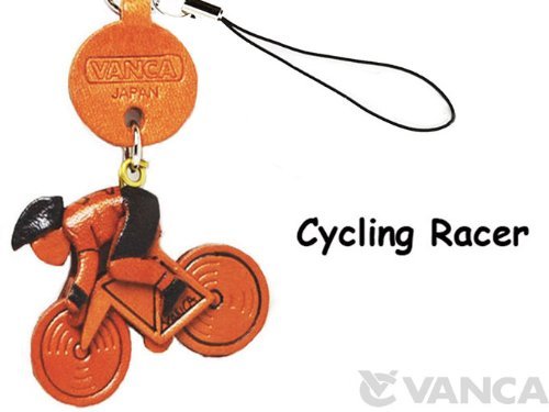 Cycle Racer Leather Goods mobile/Cellphone Charm VANCA CRAFT-Collectible Uniqe Mascot Made in Japan