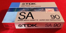 Load image into Gallery viewer, TDK SA-90 Audio Cassette Tape vintage 1988
