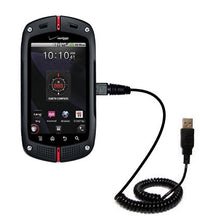 Load image into Gallery viewer, Gomadic Unique Coiled USB Charge and Data Sync Cable for The Casio GzOne Commando  Charging and HotSync Functions with one Cable. Built with TipExchange
