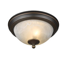 Load image into Gallery viewer, Chloe CH23034GB11-CF2 Bronze 11&quot; Wide Transitional 2 Light Flushmount Ceiling Fixture, 6.29 x 11.22 x 11.22
