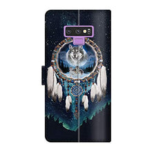 Load image into Gallery viewer, YaoLang Samsung Galaxy Note 9 Wallet Case, Wolf Dream Catcher PU Leather Standable Wallet Phone Case with Card Holder Magnetic Hold for Samsung Galaxy Note 9

