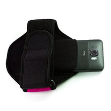 Load image into Gallery viewer, Elegant OEM VG Brand (Pink) Armband w/Sweat Resistant Lining and Unique Key Pocket for LG Optimus Elite (Sprint/Virgin Mobile) Android Phone + Live Laugh Love VanGoddy Wrist Band!!
