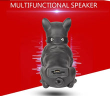 Load image into Gallery viewer, CH-M10 Bulldog Head Rotatable Wireless Bluetooth Speaker Support TF Card Stereo System/FM Radio for TV Computer Phone Desktop (Black)
