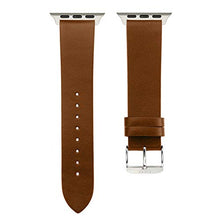Load image into Gallery viewer, Compatible with Silver Apple Watch Band - Apple Watch Band 42mm Brown Leather - Apple Watch Band 38mm Tan - Leather Wrap Apple Watch Band 38mm - Apple Watch Band 42mm Tan - Leather iwatch- Chestnut
