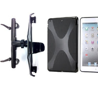 SlipGrip Headrest Holder for Apple iPad Mini Tablet Using X Shape Pattern TPU Gel Slim Back Cover C