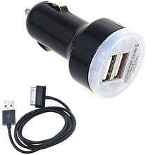 Load image into Gallery viewer, PK Power Car Charger + USB Cable Power Supply for Samsung Galaxy tab 2 7 + 8.9 10.1 Tablet PC SCH-I705MKAVZW GT-P5113TSYXARNote 10.1 N8000 Tab 10.1 P7510 Tab 2Galaxy Tab 2 10.1 GT-P5100Tab 2 N8020

