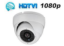 Load image into Gallery viewer, Ezdiyworld-HD TVI 1080P Dome Camera 2 MP Lens 3.6mm, 24 IRs also works with Analog&#39;s DVR white color
