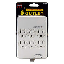 Load image into Gallery viewer, 6 AC Wall Outlet Surge Protector with Coaxial Protection, 450 Joules Surge Protection, Line Protection Indicator Lights, Wall Outlet Extender for Charging Phones, and Other Electronics Devices
