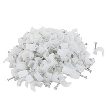 Load image into Gallery viewer, Aexit 200Pcs 8mm Transmission Diameter Plastic Wall Insert Circle Cable Mount Nail Clips White

