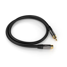 Load image into Gallery viewer, RCA Extension Cable, Cord (15 feet short, 1 RCA Female to 1 RCA Male, Subwoofer, Mono, Audio Video Cable, Digital &amp; Analogue, Double Shielded, Pro Series) by KabelDirekt
