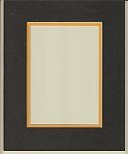 Load image into Gallery viewer, 22x28 Black &amp; Sun Yellow Double Picture Mats or Photography Matting Bevel Cut for 18x24 Pictures

