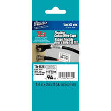 Load image into Gallery viewer, Brother TZEFX261 Flexible Labeling Tape for P-Touch Labelers, 1-1/2-Inch x 26-1/5 ft, Black on White
