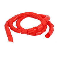 Aexit 25mm Dia Electrical equipment Flexible Spiral Tube Cable Wrap Computer Manage Cord Red 2M Long