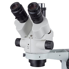 Load image into Gallery viewer, AmScope 7X-90X Simul-Focal Stereo Boom Stand Microscope with a Fluorescent Light and 3MP Camera
