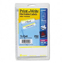 Load image into Gallery viewer, Print or Write File Folder Labels [Set of 3] Color: White / Yellow
