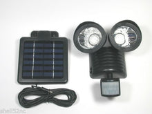 Load image into Gallery viewer, Motion Sensor Solar Security Spotlight 22 LED Dual Outdoor Flood Light - Black
