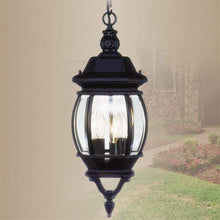 Load image into Gallery viewer, Livex Lighting 7527-04 Frontenac 3 Light Outdoor Hanging Lantern, Black
