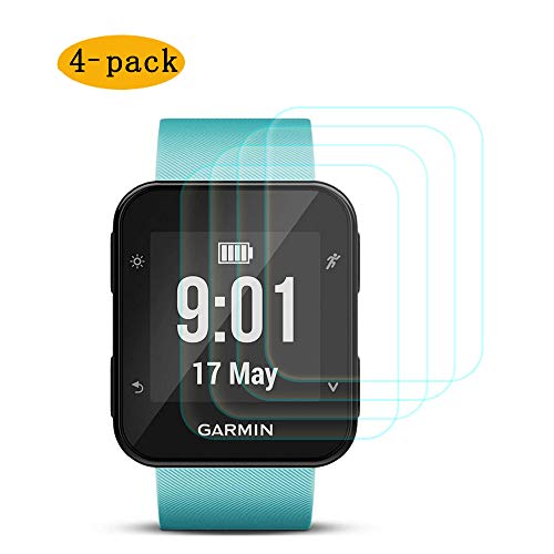 Screen Protector Compatible with Garmin Forerunner 35,CKANDAY 4 Pack Tempered Glass Protective Films Anti-Scratch High Definition Full Coverage Cover Smartwatch