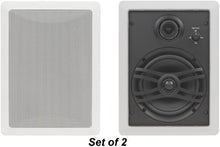 Load image into Gallery viewer, Yamaha Natural Sound Custom Easy-to-install In-Wall Flush Mount 3-Way 150 watts Speaker Set (1 Pair of 2 Speakers) with a 1&quot; Swivel Titanium Dome Tweeter, 1-5/8&quot; Swivel Aluminum Dome Midrange Driver &amp;
