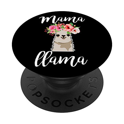 Mama Llama Alpaca Mothers Day Mom Birthday Summer Beach PopSockets PopGrip: Swappable Grip for Phones & Tablets
