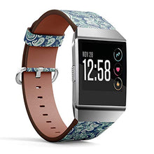 Load image into Gallery viewer, Q-Beans Watchband, Compatible with Fitbit Ionic, Replacement Leather Band Bracelet Strap Wristband Accessory Paisley Vintage Floral Pattern
