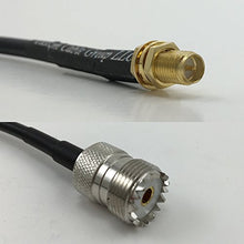 Load image into Gallery viewer, 12 inch RG188 RP-SMA Female to SO239 UHF Female Pigtail Jumper RF coaxial Cable 50ohm Quick USA Shipping
