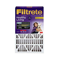 Filtrete Mpr 1550 Dp 16x25x4 Ac Furnace Air Filter, Healthy Living Ultra Allergen Deep Pleat, 4 Pack
