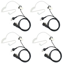 Load image into Gallery viewer, KENMAX 2 Pin Covert Acoustic Tube Earpiece Headset with PTT for Midland/Alan Radio GXT250 GXT1000VP4 GXT1050VP4 LXT112 LXT380 LXT118 XT511(4 Pack)
