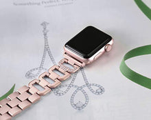 Load image into Gallery viewer, Mobile Advance Stainless Steel Bling Band Bracelet for Apple Watch Series 6/SE/5/4/3/2/1 (Pink, 42MM/44MM)

