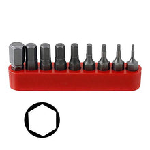 Load image into Gallery viewer, 9-Piece Metric Hex Driver Bit Set 1.5-8mm - Taiwan By ProTools
