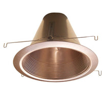 Load image into Gallery viewer, 6&quot; Copper Self Flange Air-Shut Baffle Trim For Line Voltage Recessed Light
