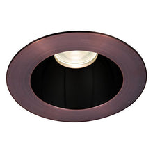 Load image into Gallery viewer, WAC Lighting HR3LEDT118PS927BCB Tesla PRO 3.5&quot; LED Round Open Reflector Trim with Light Engine 2700K Narrow Beam 90CRI, (90+ CRI), Specular Black/Copper Bronze
