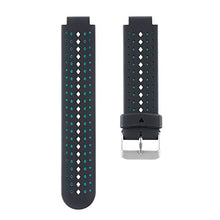 Load image into Gallery viewer, ZSZCXD Soft Silicone Replacement Watch Band for Garmin Forerunner 235/220 / 230/620 / 630/735 Smart Watch (02 Black &amp; Teal)
