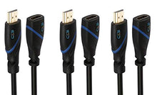 Load image into Gallery viewer, 1.5 FT (0.4 M) High Speed HDMI Cable Male to Female with Ethernet Black (1.5 Feet/0.4 Meters) Supports 4K 30Hz, 3D, 1080p and Audio Return CNE515861 (3 Pack)
