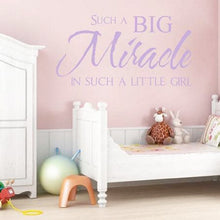 Load image into Gallery viewer, dailinming PVC Wall Stickers English Big Miracle Girl or boy Children&#39;s Room Home decorWallpaper30.5cm x 61cm-Orange
