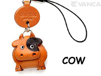 Cow Leather Animal mobile/Cellphone Charm VANCA CRAFT-Collectible Cute Mascot Made in Japan