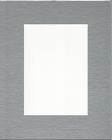 Pack of 5 18x24 Silver Picture Mats with White Core, for 13x19 Pictures