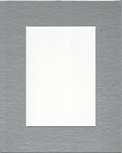 Pack of 5 18x24 Silver Picture Mats with White Core, for 13x19 Pictures