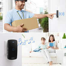 Load image into Gallery viewer, Wireless Doorbell, Novete Expandable 52 Chime Door Bell Kit Over 1300ft Operating Range, Ip 55 Water
