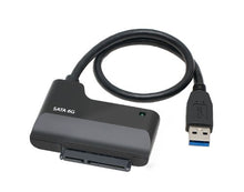 Load image into Gallery viewer, IO Crest SY-ADA20079 USB 3.0 to SATA III Adapter Cable for 2.5&quot; Hard Drive HDD or SSD, Black
