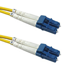Load image into Gallery viewer, 50ft (15m) singlemode duplex LC/LC 9 micron Fiber Cable - 2mm jacket OFNP

