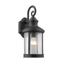 Load image into Gallery viewer, CHLOE Lighting Galahad Transitional 1 Light Black Outdoor Wall Sconce 16&quot; Height
