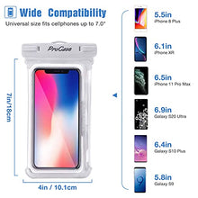 Load image into Gallery viewer, ProCase Universal Waterproof Case Cellphone Dry Bag Pouch for iPhone 13 Pro Max 13 Mini, 12 11 Pro Max Xs Max XR XS X 8 7 6S Plus SE, Galaxy S20 Ultra S10 S9 S8/Note 10 9 up to 7&quot; -2 Pack, White/Black
